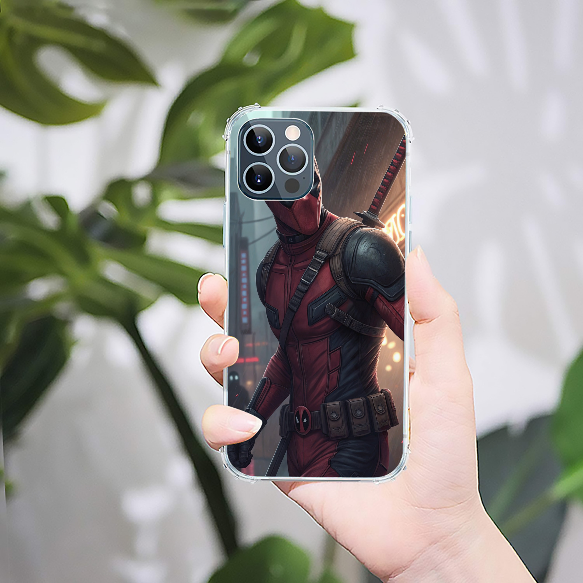 （画像用） Deadpool デッドプール 【iPhone 12シリーズ対応】透明スマホケース（クリアソフトケース）